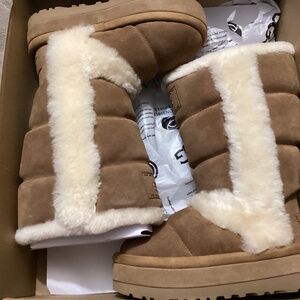 Authentic UGG Women’s classic Chillapeak tall platform boots chestnut sz 7 w/box
